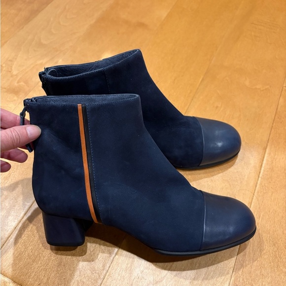 Camper Twins blue ankle boots booties suede  leather sz 38 7.5 - Picture 3 of 11